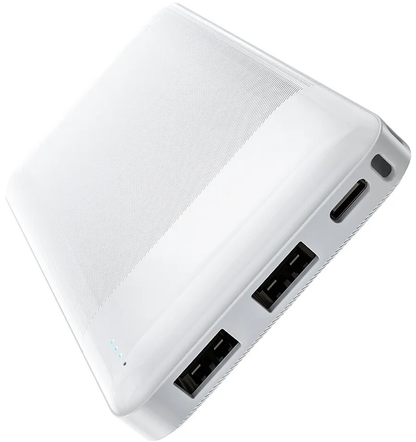 Batería Externa HOCO J72, 10000mAh, 10W, 2 x USB-A, Blanca