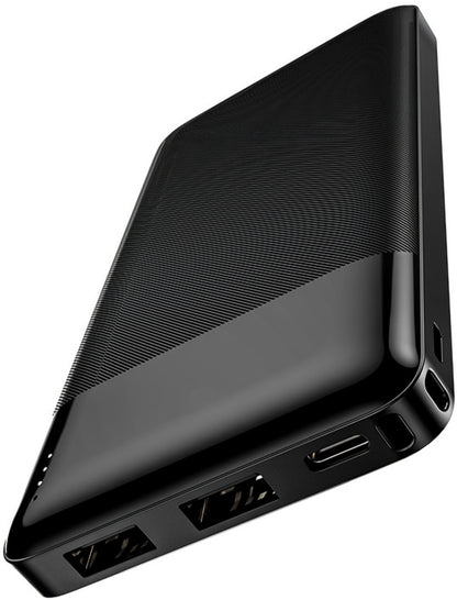 HOCO J72 External Battery, 10000mAh, 10W, 2 x USB-A, Black