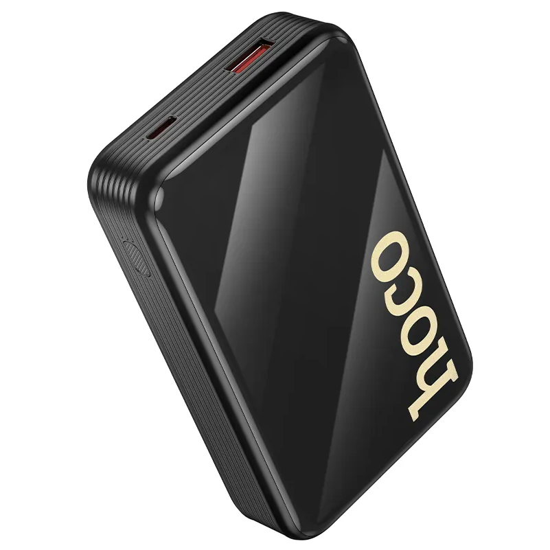 Batería Externa HOCO Q37A, 20000mAh, 22.5W, QC + PD, 1 x Lightning - 1 x USB-A - 2 x USB-C, Negra