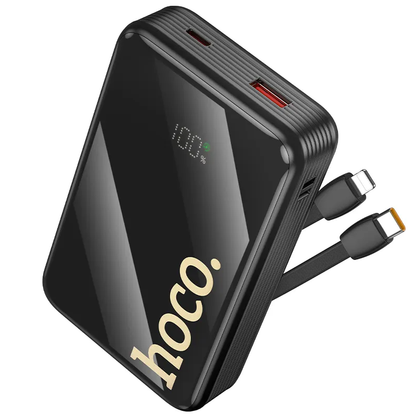 Batería Externa HOCO Q37A, 20000mAh, 22.5W, QC + PD, 1 x Lightning - 1 x USB-A - 2 x USB-C, Negra
