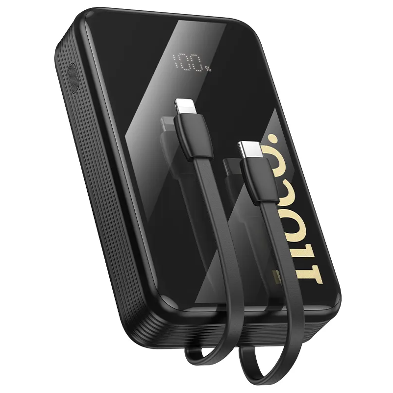Batería Externa HOCO Q37A, 20000mAh, 22.5W, QC + PD, 1 x Lightning - 1 x USB-A - 2 x USB-C, Negra