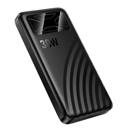 Batería externa HOCO Q42, 10000 mAh, 30 W, QC + PD, 1 x USB-A - 1 x USB-C, negra