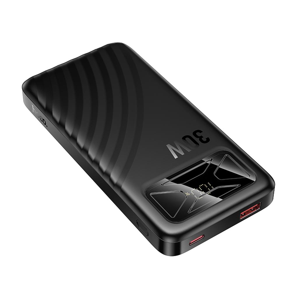 Batería externa HOCO Q42, 10000 mAh, 30 W, QC + PD, 1 x USB-A - 1 x USB-C, negra