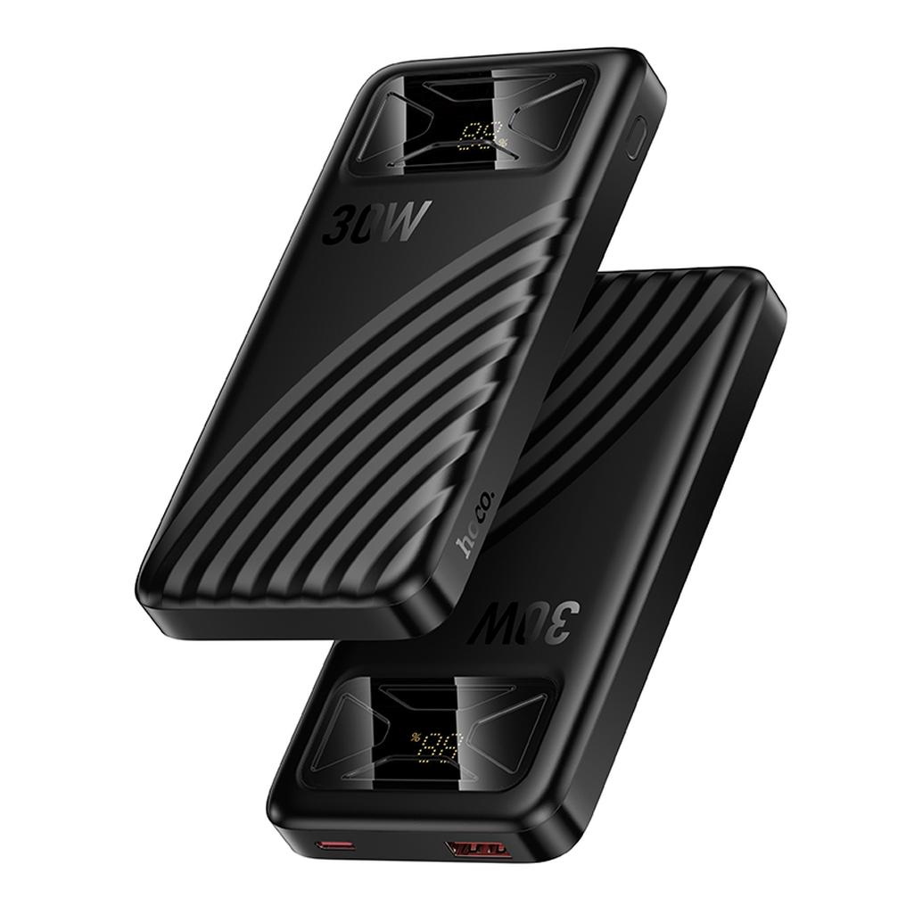 Batería externa HOCO Q42, 10000 mAh, 30 W, QC + PD, 1 x USB-A - 1 x USB-C, negra