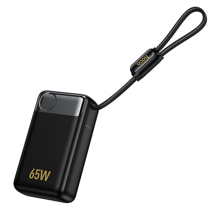 Batería Externa HOCO Q53, 12000mAh, 65W, QC + PD, 1 x USB-A - 2 x USB-C, Negra
