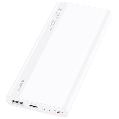 Batería externa Huawei SuperCharge, 10000mAh, 22.5W, QC + PD, 1 x USB-A - 1 x USB-C, Blanco 55034445