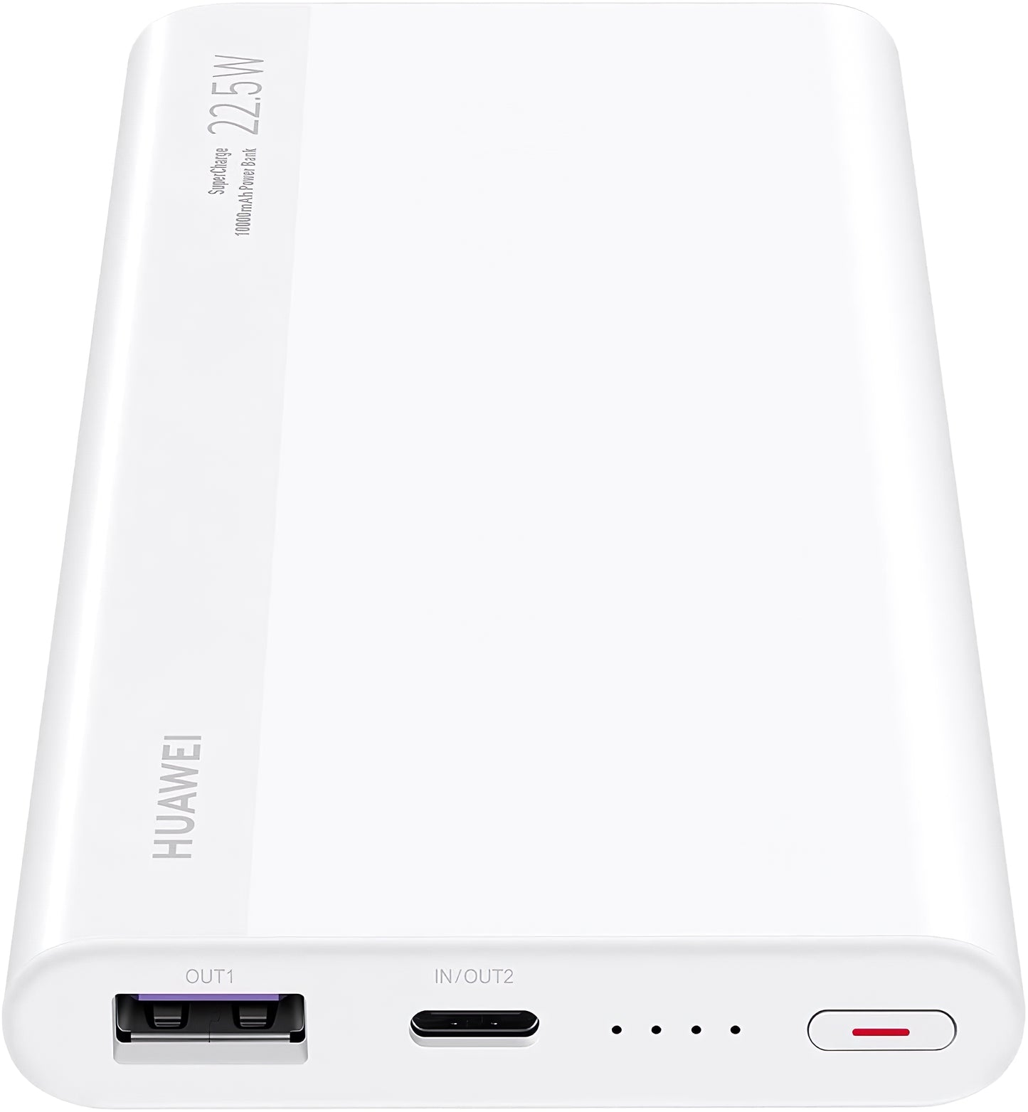 Batería externa Huawei SuperCharge, 10000mAh, 22.5W, QC + PD, 1 x USB-A - 1 x USB-C, Blanco 55034445