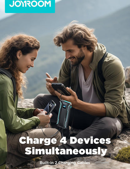 Batería Externa Joyroom JR-L017, 10000mAh, 22.5W, QC + PD, 1 x Lightning - 1 x USB-A - 2 x USB-C, Negra