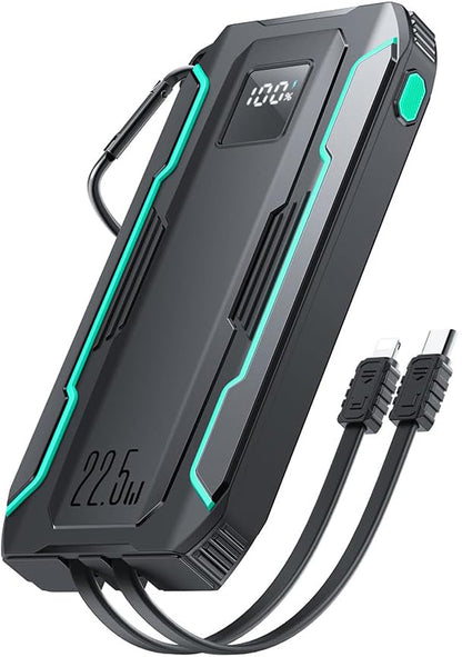 Batería Externa Joyroom JR-L017, 10000mAh, 22.5W, QC + PD, 1 x Lightning - 1 x USB-A - 2 x USB-C, Negra