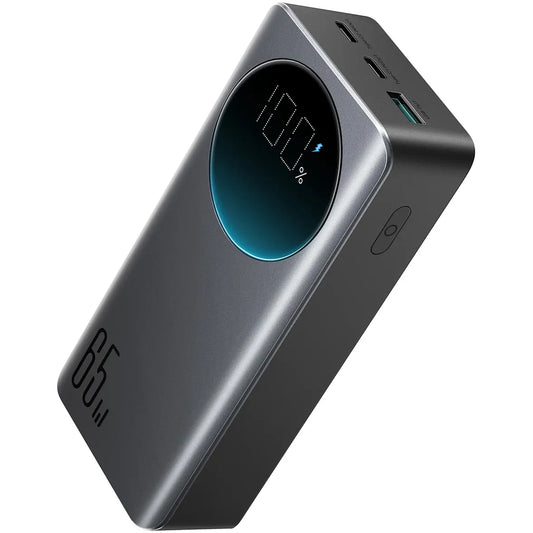 Joyroom Batería externa JR-PBF05, 30000mAh, 65W, QC + PD, 1 x USB-A - 2 x USB-C, Negro 