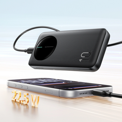 Batería Externa Joyroom JR-PBF12 Pro, 10000mAh, 22.5W, QC + PD, 1 x USB-C - 2 x USB-A, Negra