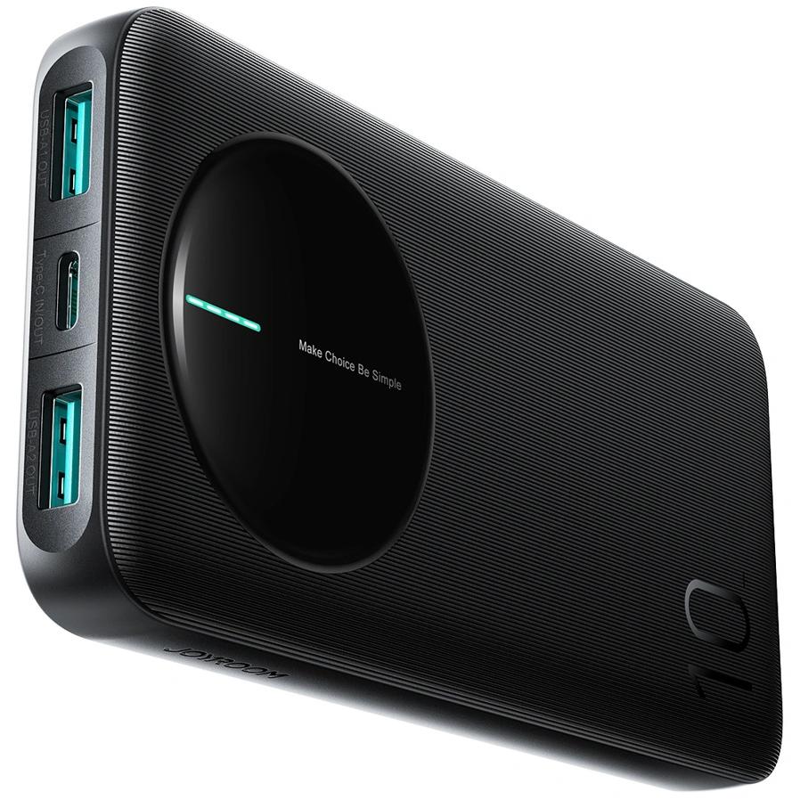 Batería Externa Joyroom JR-PBF12 Pro, 10000mAh, 22.5W, QC + PD, 1 x USB-C - 2 x USB-A, Negra