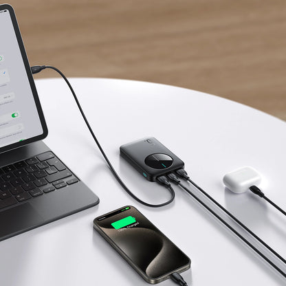 Joyroom JR-PBF13 External Battery, 5000mAh, 12W, 1 x USB-C - 2 x USB-A, Black