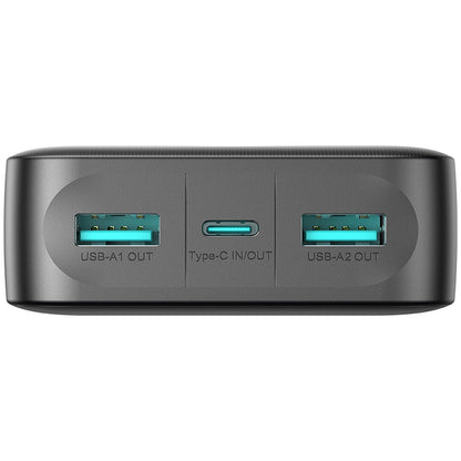 Joyroom JR-PBF14 External Battery, 20000mAh, 12W, 1 x USB-C - 2 x USB-A, Black