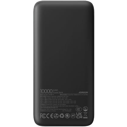 Batería externa Joyroom JR-PBF15, 10000mAh, 22.5W, QC + PD, 1 x USB-C - 2 x USB-A, Negro 