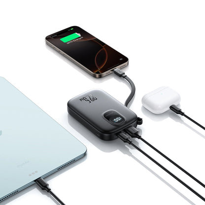 Batería Externa Joyroom JR-PBF17, 10000mAh, 22.5W, QC + PD, 1 x USB-A - 2 x USB-C, Negra