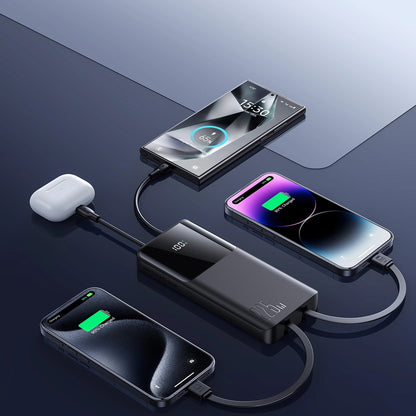 Batería Externa Joyroom JR-PBF19, 10000mAh, 22.5W, QC + PD, 1 x Lightning - 1 x USB-A - 2 x USB-C, Negra