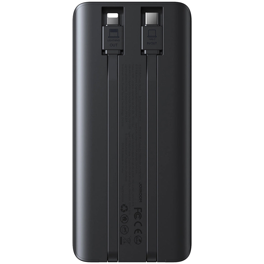 Batería Externa Joyroom JR-PBF19, 10000mAh, 22.5W, QC + PD, 1 x Lightning - 1 x USB-A - 2 x USB-C, Negra