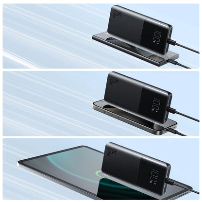 Batería Externa Joyroom JR-PBF20, 10000mAh, 25W, QC + PD, 1 x USB-C - 2 x USB-A, Negra