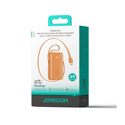 Batería Externa Joyroom JR-PR2, 10000mAh, 35W, PD, 3 x USB-C, Naranja