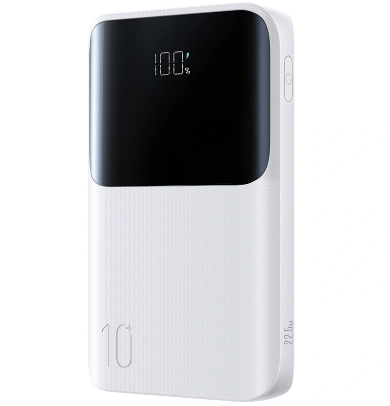 Batería Externa Joyroom JR-QP191, 10000mAh, 22.5W, QC + PD, 1 x USB-A - 2 x USB-C, Blanca