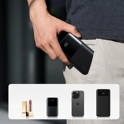 Batería Externa Joyroom JR-QP191, 10000mAh, 22.5W, QC + PD, 1 x USB-A - 2 x USB-C, Negra