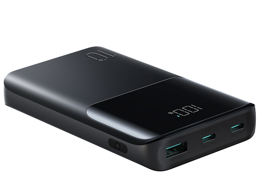 Batería Externa Joyroom JR-QP191, 10000mAh, 22.5W, QC + PD, 1 x USB-A - 2 x USB-C, Negra
