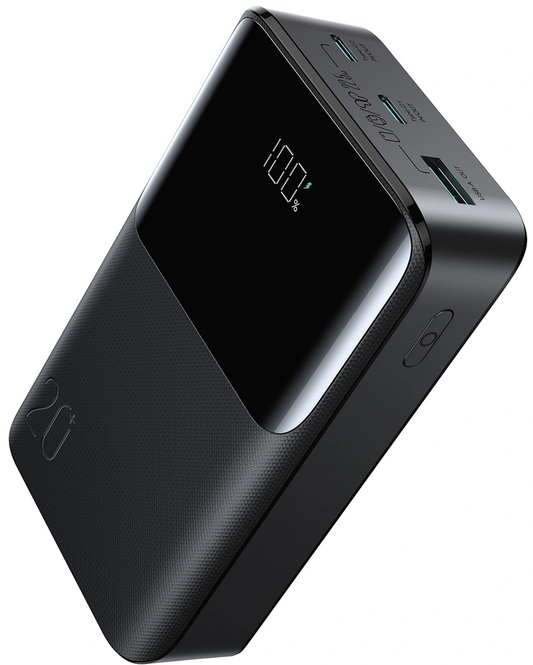 Batería Externa Joyroom JR-QP192, 20000mAh, 22.5W, QC + PD, 1 x USB-A - 2 x USB-C, Negra