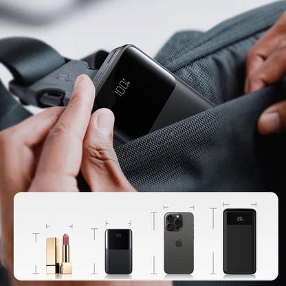 Batería Externa Joyroom JR-QP192, 20000mAh, 22.5W, QC + PD, 1 x USB-A - 2 x USB-C, Negra