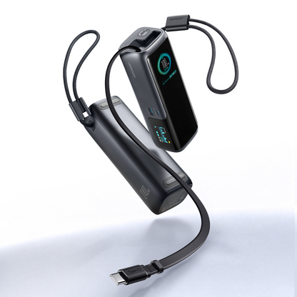 Batería externa Joyroom PODIX PR70, 25000 mAh, 240 W, QC + PD, 1 x USB-A - 3 x USB-C, negra
