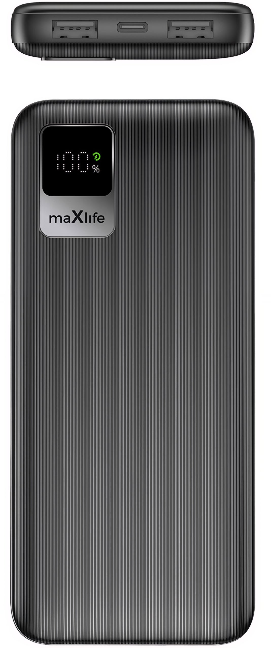 Batería Externa MaXlife MXPB-07, 10000mAh, 10W, 2 x USB-A, Negra