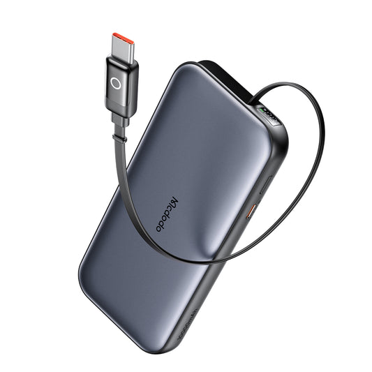 McDodo MC-5920 MetaFree External Battery, 10000mAh, 45W, PD, 2 x USB-C, Gray