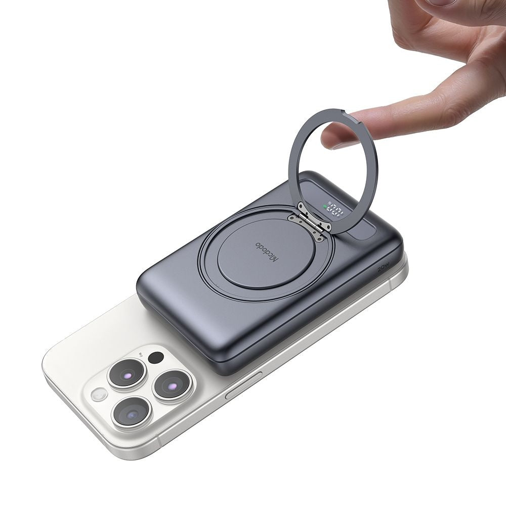 Batería Externa Inalámbrica McDodo MC-8371 Meta, 10000mAh, 20W, PD + FQI, 1 x QI - 1 x USB-C, Gris