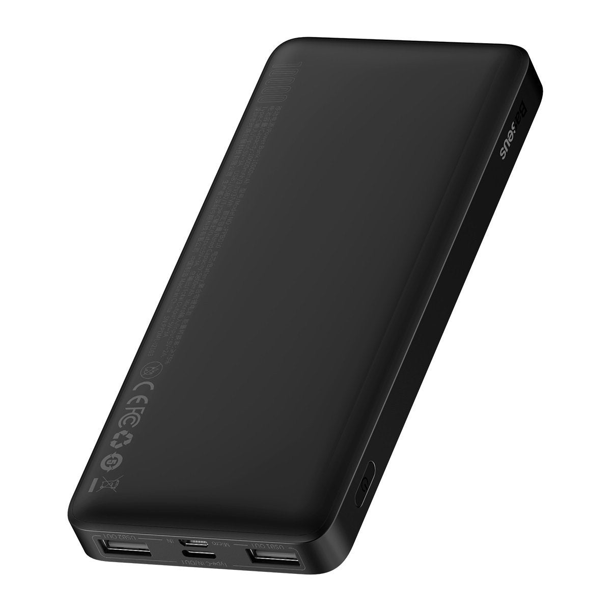 Batería externa Baseus Bipow, 10000mAh, 15W, 1 x USB-C - 2 x USB-A, Negro PPBD050001 