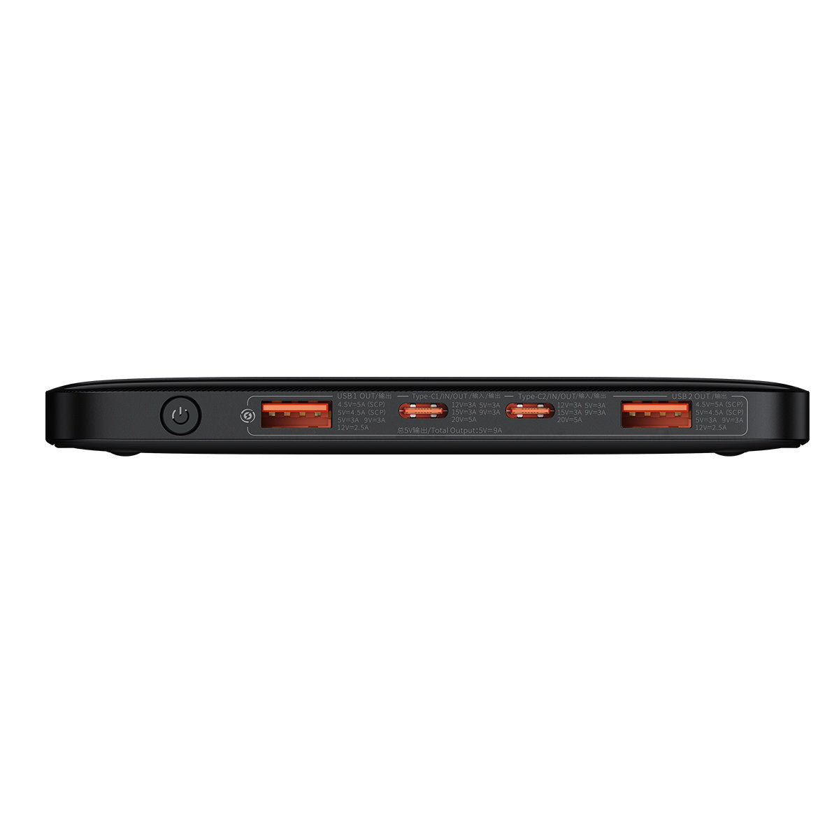 Batería externa Baseus Blade Ultrathin, 20000mAh, 100W, QC + PD, 2 x USB-A - 2 x USB-C, Negro PPBL000201 PPBL000201