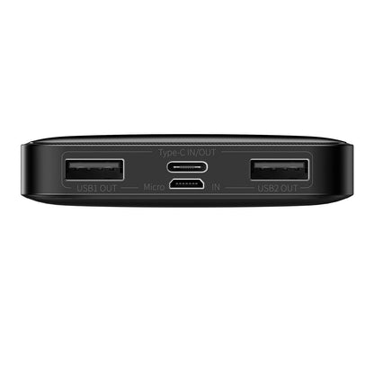 Batería externa Baseus Bipow, 10000mAh, 15W, 1 x USB-C - 2 x USB-A, Negro PPBD050001 