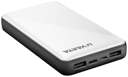 Batería externa Varta Energy, 15000mAh, 15W, 2 x USB-A - 1 x USB-C, Blanco