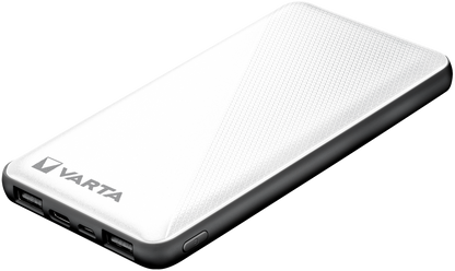 Batería externa Varta Energy, 10000mAh, 15W, 2 x USB-A - 1 x USB-C, Blanco