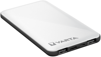 Batería externa Varta Energy, 5000mAh, 15W, 2 x USB-A - 1 x USB-C, Blanco