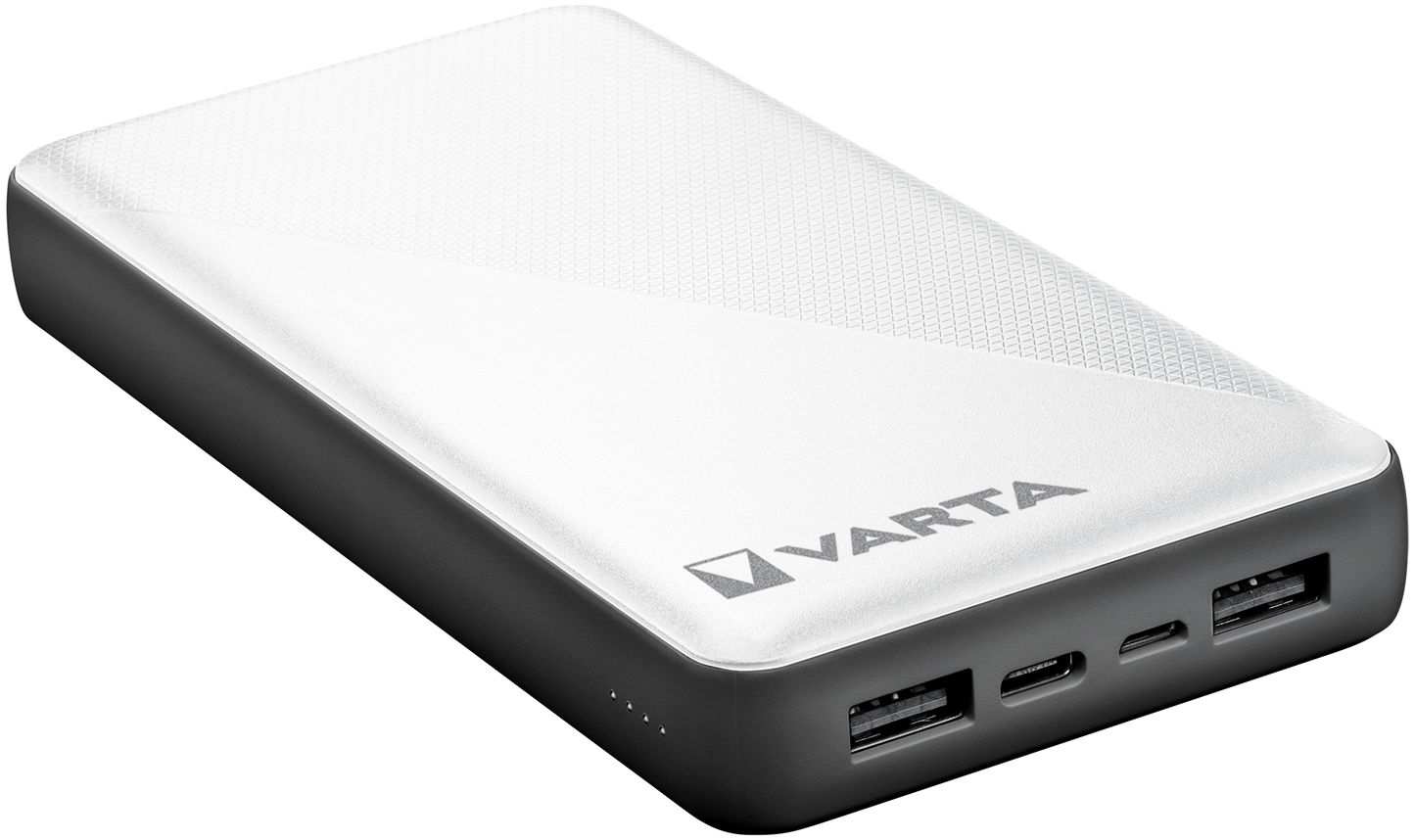 Batería externa Varta Energy, 20000mAh, 15W, 2 x USB-A - 1 x USB-C, Blanco