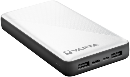 Batería externa Varta Energy, 20000mAh, 15W, 2 x USB-A - 1 x USB-C, Blanco