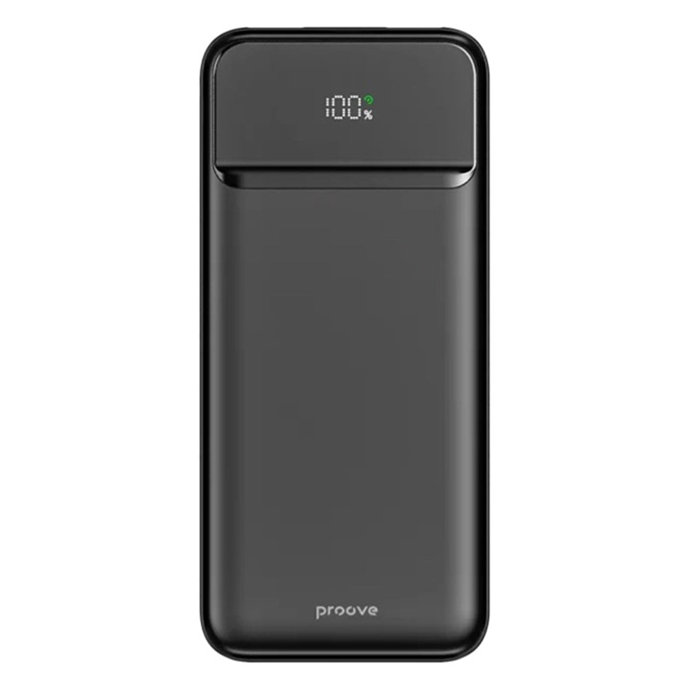 Batería Externa Proove Illuminator 2, 10000mAh, 22.5W, QC + PD, 2 x USB-A - 1 x USB-C, Negra PBIP10212201