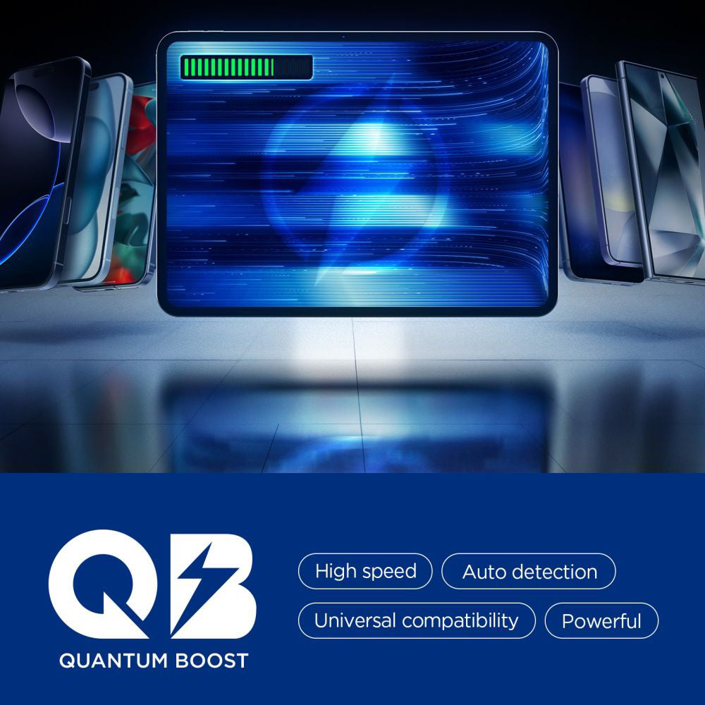 Batería Externa Spigen, 30000mAh, 30W, QC + PD, 1 x USB-A - 2 x USB-C, Negra