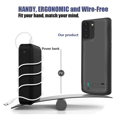 Batería Externa Tipo Funda Techsuit Power Pro Battery para Samsung Galaxy Note 10 5G N971 / Note10 N970, 5000mAh, Negra