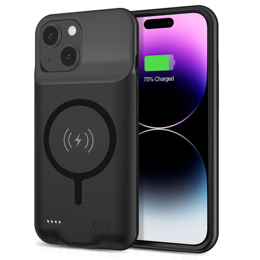 Batería Externa Tipo Funda Inalámbrica Techsuit Power Pro Battery para Apple iPhone 15 Plus, 8500mAh, Negra