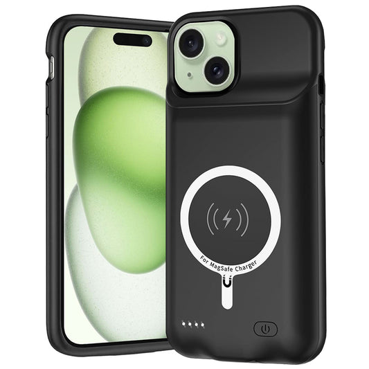 Batería Externa Tipo Funda Inalámbrica Techsuit Power Pro Battery para Apple iPhone 15 Plus, 8500mAh, Negra
