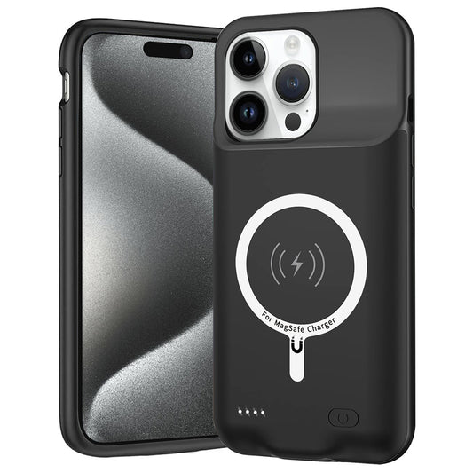 Batería Externa Tipo Funda Inalámbrica Techsuit Power Pro Battery para Apple iPhone 15 Pro, 7000mAh, Negra