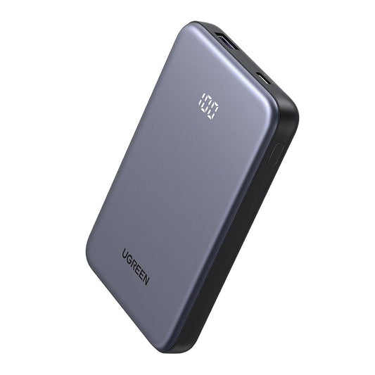 Batería Externa UGREEN 75131B, 10000mAh, 22.5W, QC + PD, 1 x USB-A - 1 x USB-C, Gris