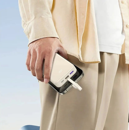 Batería Externa UGREEN PB521, 20000mAh, 30W, QC + PD, 1 x USB-A - 2 x USB-C, Blanca