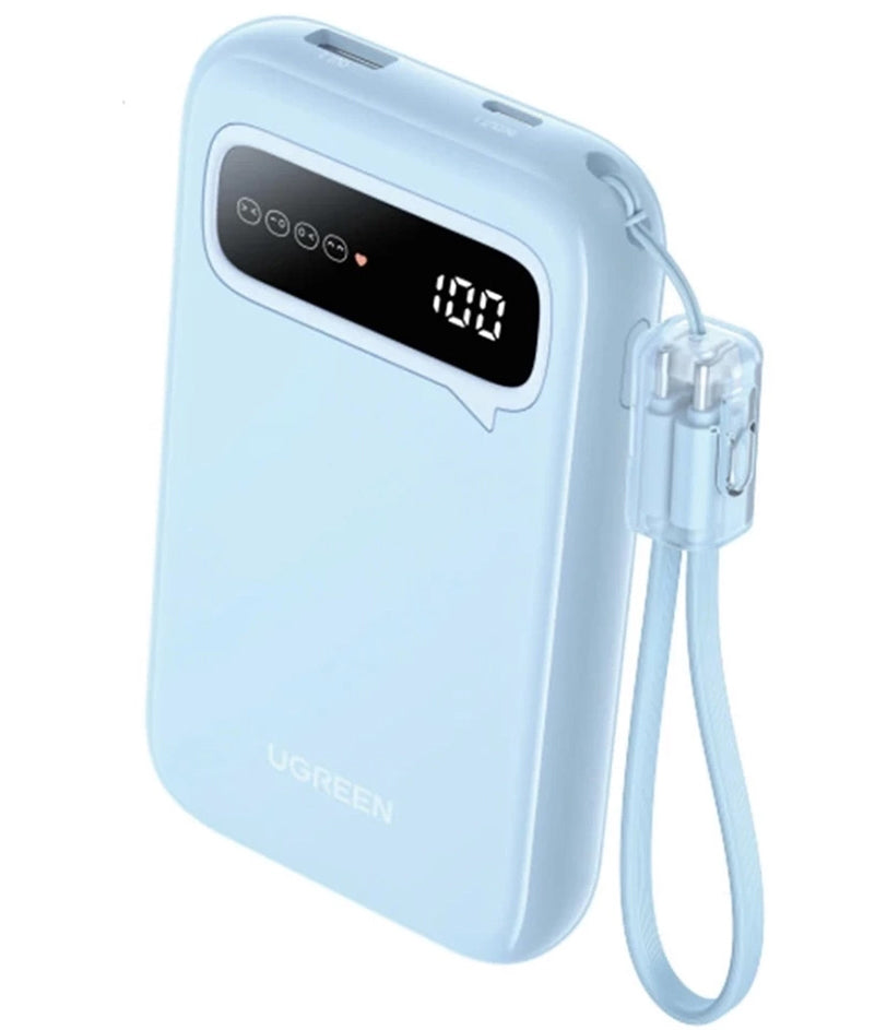 Batería Externa UGREEN PB522, 10000mAh, 20W, QC + PD, 1 x USB-A - 1 x USB-C, Azul